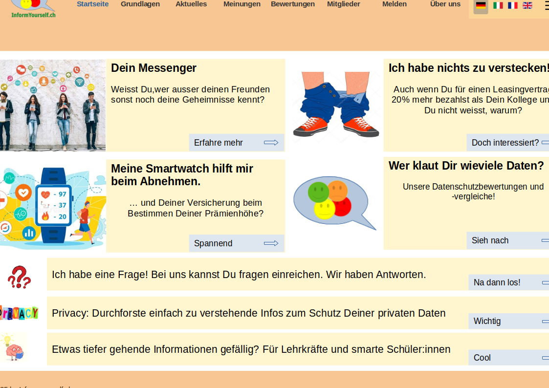 Erste Layoutentwürfe